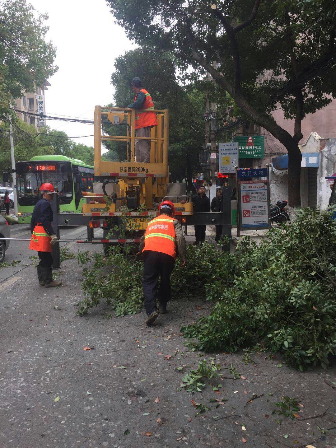 近日，我公司根據(jù)南陵縣市政園林所通知，組織安排人員車輛協(xié)助市政園林所路燈科修剪陵陽路兩側(cè)遮擋路燈照明的樹枝。此項(xiàng)工作持續(xù)了三天，消除了因路燈光照不足帶來的夜間通行安全隱患問題，受到沿線居民一致好評。